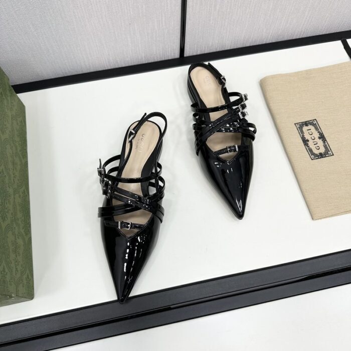 구찌 레더 스트랩 플랫 슈즈 레플리카 미러급 SA급 S급 고퀄리티 최상급 하이엔드 신발 [여성] 2