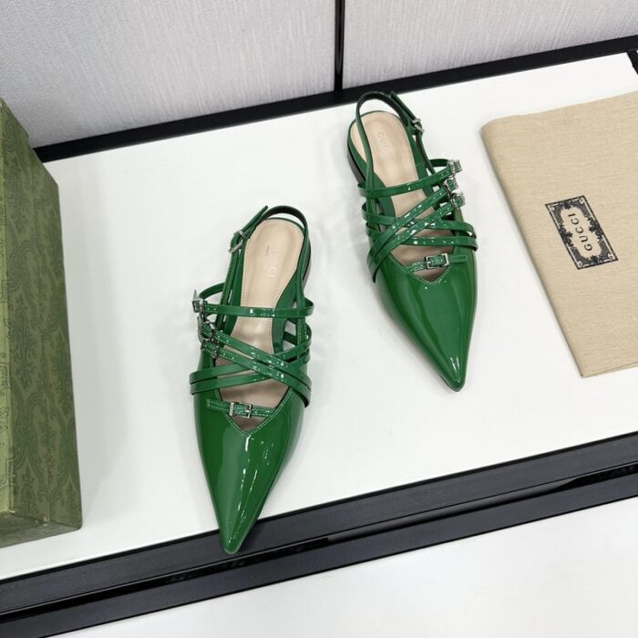 구찌 레더 스트랩 플랫 슈즈 레플리카 미러급 SA급 S급 고퀄리티 최상급 하이엔드 신발 [여성] 2