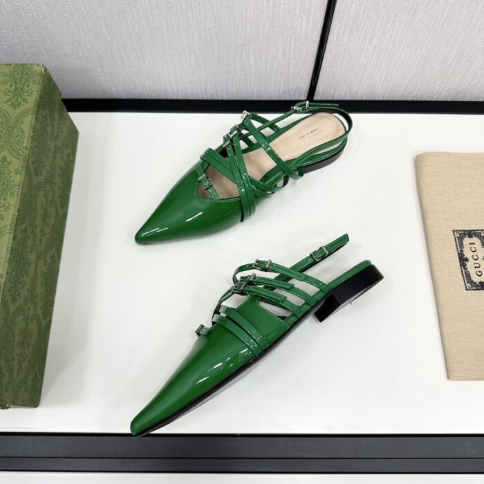 구찌 레더 스트랩 플랫 슈즈 레플리카 미러급 SA급 S급 고퀄리티 최상급 하이엔드 신발 [여성] 5