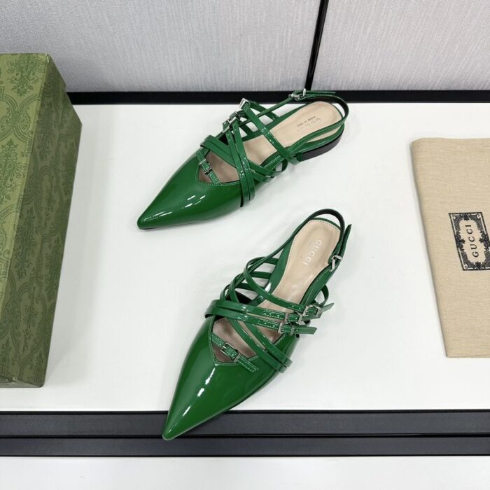 구찌 레더 스트랩 플랫 슈즈 레플리카 미러급 SA급 S급 고퀄리티 최상급 하이엔드 신발 [여성] 4