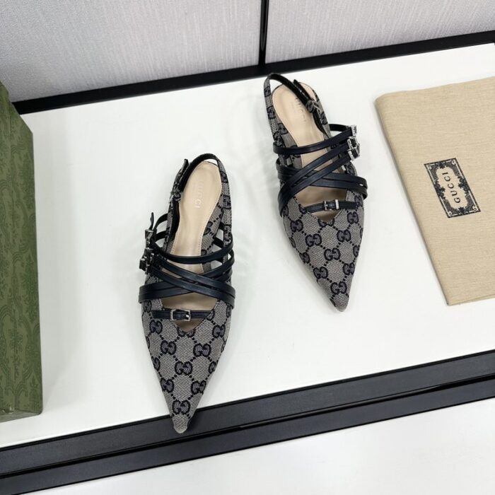 구찌 레더 스트랩 플랫 슈즈 레플리카 미러급 SA급 S급 고퀄리티 최상급 하이엔드 신발 [여성] 2