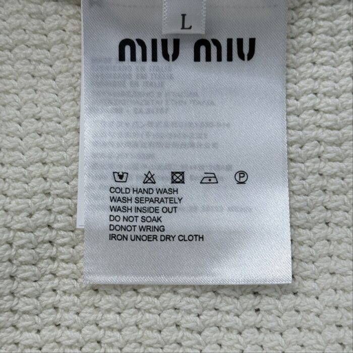 미우미우 코튼 니트 지퍼 가디건 레플리카 미러급 SA급 S급 고퀄리티 하이엔드 최상급 의류 [여성] 12