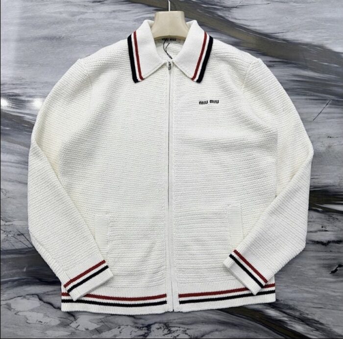 미우미우 코튼 니트 지퍼 가디건 레플리카 미러급 SA급 S급 고퀄리티 하이엔드 최상급 의류 [여성] 7