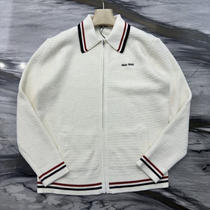 미우미우 코튼 니트 지퍼 가디건 레플리카 미러급 SA급 S급 고퀄리티 하이엔드 최상급 의류 [여성] 6