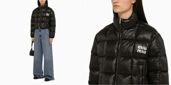 미우미우 클래식 로고 나일론 크롭 숏패딩 레플리카 미러급 SA급 S급 고퀄리티 하이엔드 최상급 의류 [여성] 4