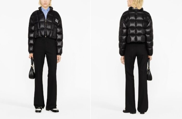 미우미우 클래식 로고 나일론 크롭 숏패딩 레플리카 미러급 SA급 S급 고퀄리티 하이엔드 최상급 의류 [여성] 6