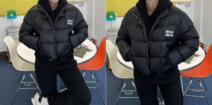 미우미우 클래식 로고 나일론 크롭 숏패딩 레플리카 미러급 SA급 S급 고퀄리티 하이엔드 최상급 의류 [여성] 8