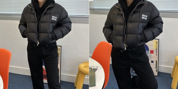 미우미우 클래식 로고 나일론 크롭 숏패딩 레플리카 미러급 SA급 S급 고퀄리티 하이엔드 최상급 의류 [여성] 9