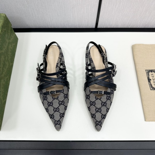 구찌 레더 스트랩 플랫 슈즈 레플리카 미러급 SA급 S급 고퀄리티 최상급 하이엔드 신발 [여성]