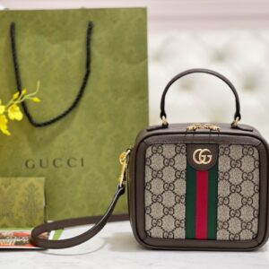 구찌 오피디아 GG 미니 탑 핸들 백 베이지 브라운 GG 슈프림 772157 레플리카 미러급 SA급 S급 고퀄리티 최상급 하이엔드 가방 [여성]