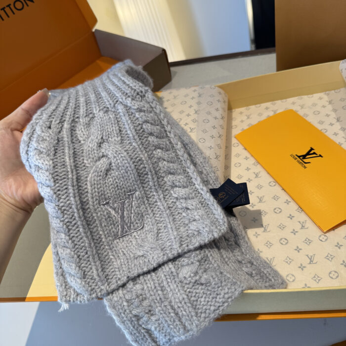 루이비통 온리 LV 미니 케이블 스카프 그레이 양털100% 레플리카 미러급 SA급 S급 고퀄리티 최상급 하이엔드 악세사리 [남성여성공용] 6