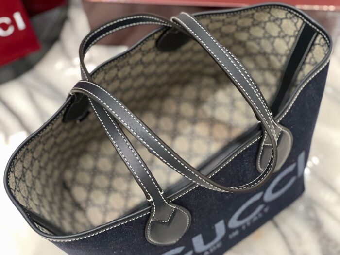 구찌 토티시마 스몰 리버시블 토트백 다크 블루 데님 베이지 블루 820496 레플리카 미러급 SA급 S급 고퀄리티 최상급 하이엔드 가방 [여성] 4