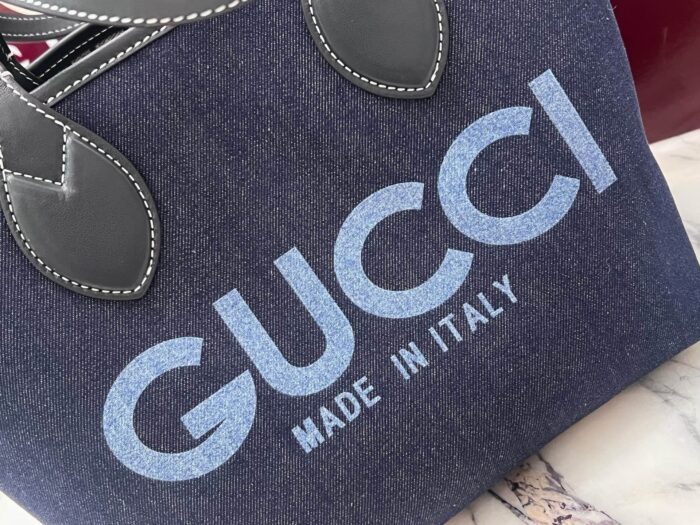 구찌 토티시마 스몰 리버시블 토트백 다크 블루 데님 베이지 블루 820496 레플리카 미러급 SA급 S급 고퀄리티 최상급 하이엔드 가방 [여성] 8