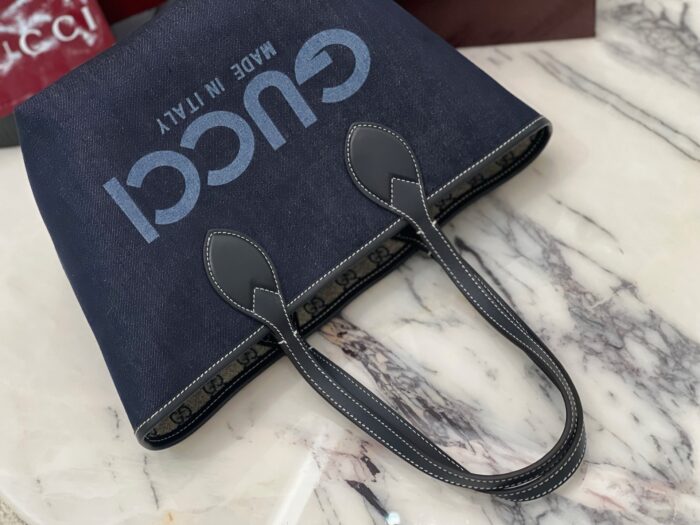 구찌 토티시마 스몰 리버시블 토트백 다크 블루 데님 베이지 블루 820496 레플리카 미러급 SA급 S급 고퀄리티 최상급 하이엔드 가방 [여성] 9