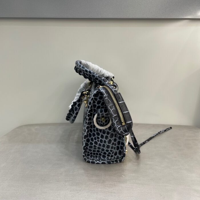 발렌시아가 르 시티 스몰 백 그레이 블랙 샤이니 골드 장식 악어무늬 레플리카 미러급 SA급 S급 고퀄리티 최상급 하이엔드 가방 [여성] 4