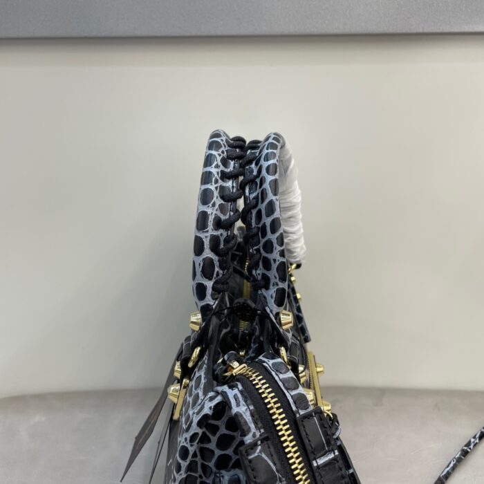 발렌시아가 르 시티 스몰 백 그레이 블랙 샤이니 골드 장식 악어무늬 레플리카 미러급 SA급 S급 고퀄리티 최상급 하이엔드 가방 [여성] 8