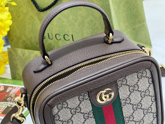 구찌 오피디아 GG 미니 탑 핸들 백 베이지 브라운 GG 슈프림 772157 레플리카 미러급 SA급 S급 고퀄리티 최상급 하이엔드 가방 [여성] 9