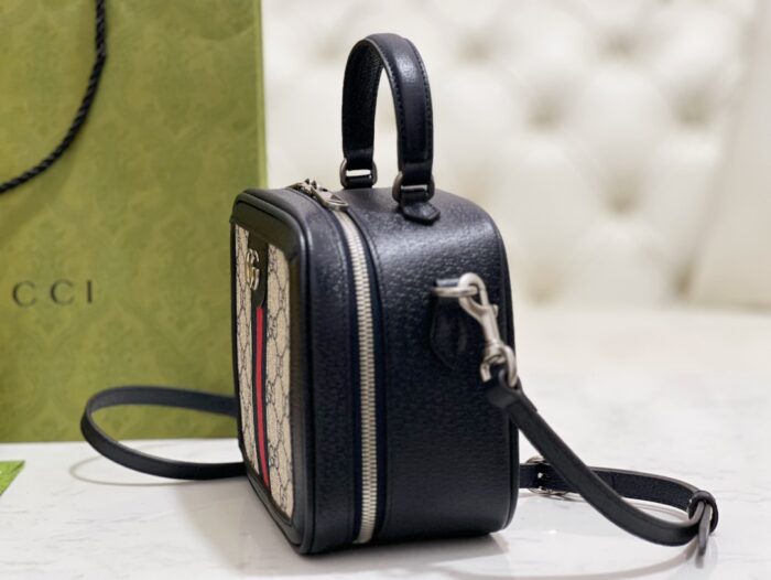 구찌 오피디아 GG 미니 탑 핸들 백 베이지 블루 GG 슈프림 772157 레플리카 미러급 SA급 S급 고퀄리티 최상급 하이엔드 가방 [여성] 4