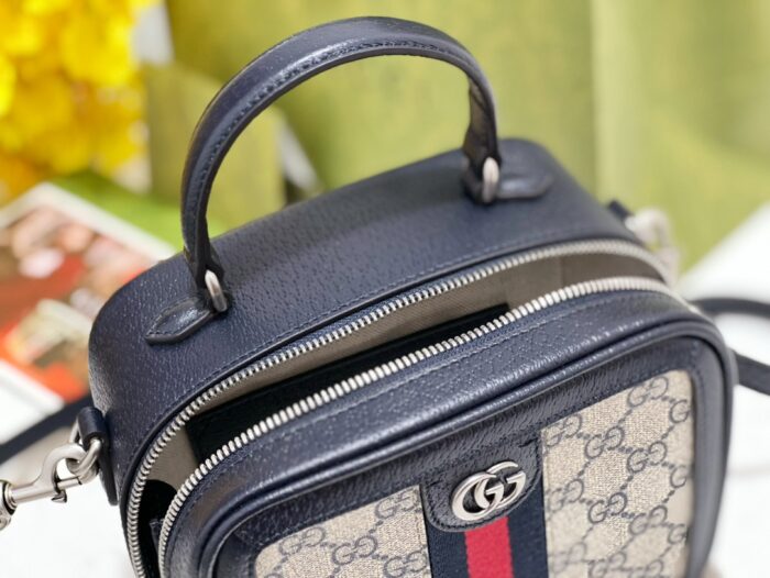 구찌 오피디아 GG 미니 탑 핸들 백 베이지 블루 GG 슈프림 772157 레플리카 미러급 SA급 S급 고퀄리티 최상급 하이엔드 가방 [여성] 9