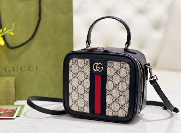 구찌 오피디아 GG 미니 탑 핸들 백 베이지 블루 GG 슈프림 772157 레플리카 미러급 SA급 S급 고퀄리티 최상급 하이엔드 가방 [여성] 6