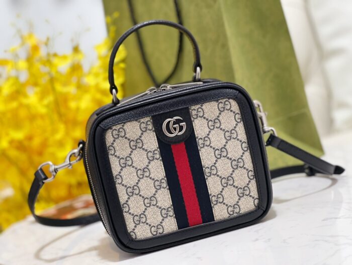 구찌 오피디아 GG 미니 탑 핸들 백 베이지 블루 GG 슈프림 772157 레플리카 미러급 SA급 S급 고퀄리티 최상급 하이엔드 가방 [여성] 7