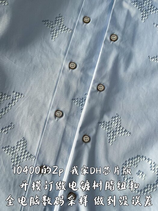 루이비통 모노그램 프린티드 롱 슬리브드 긴팔 셔츠 블루 레플리카 미러급 SA급 S급 고퀄리티 하이엔드 최상급 의류 [남성여성공용] 9