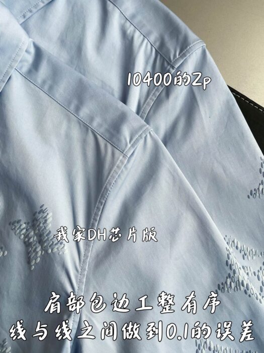 루이비통 모노그램 프린티드 롱 슬리브드 긴팔 셔츠 블루 레플리카 미러급 SA급 S급 고퀄리티 하이엔드 최상급 의류 [남성여성공용] 8