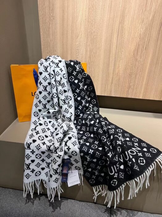 루이비통 게임 온 스카프 블랙 양털 스카프 레플리카 미러급 SA급 S급 고퀄리티 최상급 하이엔드 머플러 목도리 [남성여성공용] 5