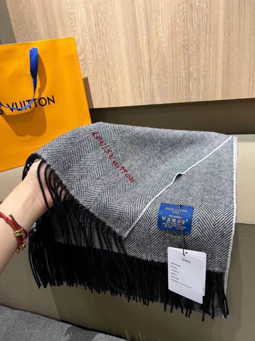 루이비통 그레이 스트라이프 스카프 머플러 양털 스카프 레플리카 미러급 SA급 S급 고퀄리티 최상급 하이엔드 머플러 목도리 [남성여성공용] 2