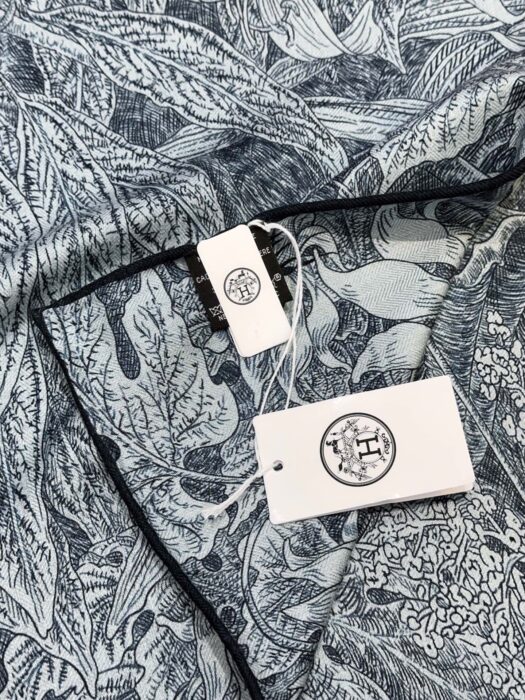 에르메스 식물원 스퀘어 스카프 70%캐시미어 30%실크 흑녹색 스카프 레플리카 미러급 SA급 S급 고퀄리티 최상급 하이엔드 머플러 목도리 [여성] 9