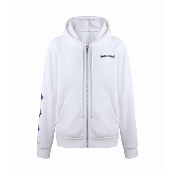 크롬하츠 블루 입 모노그램 후드집업 화이트 레플리카 미러급 SA급 S급 고퀄리티 하이엔드 최상급 의류 [남성여성공용] 3