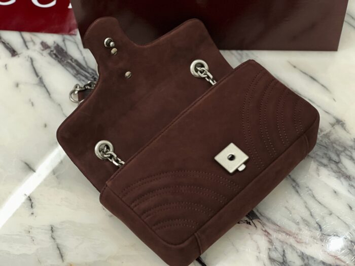 구찌 GG 마몽 스몰 숄더백 스웨이드 브라운 837280 레플리카 미러급 SA급 S급 고퀄리티 최상급 하이엔드 가방 [여성] 8