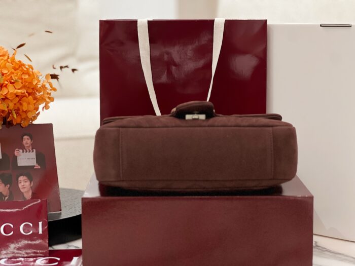 구찌 GG 마몽 미디엄 숄더백 스웨이드 브라운 837267 레플리카 미러급 SA급 S급 고퀄리티 최상급 하이엔드 가방 [여성] 5