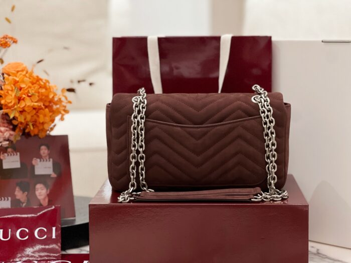 구찌 GG 마몽 미디엄 숄더백 스웨이드 브라운 837267 레플리카 미러급 SA급 S급 고퀄리티 최상급 하이엔드 가방 [여성] 2