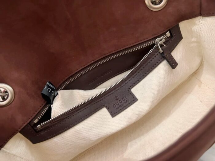 구찌 GG 마몽 미디엄 숄더백 스웨이드 브라운 837267 레플리카 미러급 SA급 S급 고퀄리티 최상급 하이엔드 가방 [여성] 3