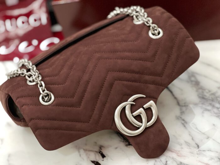 구찌 GG 마몽 미디엄 숄더백 스웨이드 브라운 837267 레플리카 미러급 SA급 S급 고퀄리티 최상급 하이엔드 가방 [여성] 8