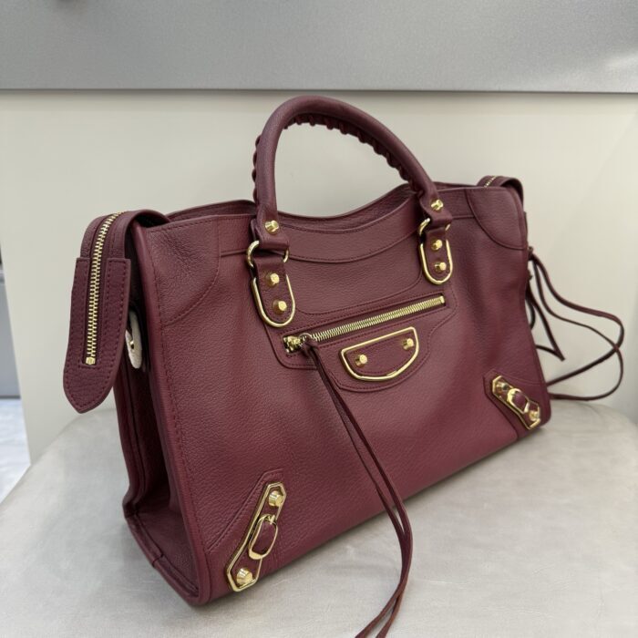 발렌시아가 르 시티 라지 백 와인 골드 장식 레플리카 미러급 SA급 S급 고퀄리티 최상급 하이엔드 가방 [여성] 4