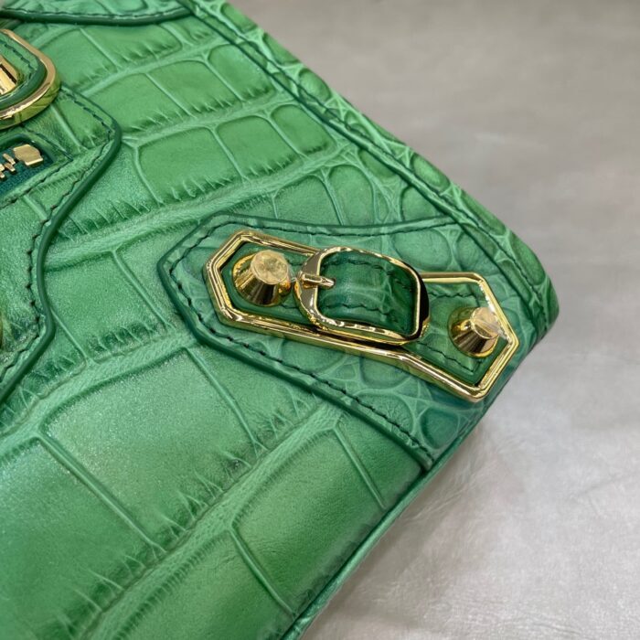 발렌시아가 르 시티 스몰 백 그린 샤이니 골드 장식 악어무늬 레플리카 미러급 SA급 S급 고퀄리티 최상급 하이엔드 가방 [여성] 7