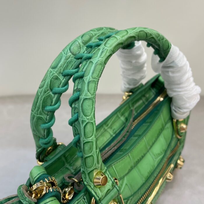 발렌시아가 르 시티 스몰 백 그린 샤이니 골드 장식 악어무늬 레플리카 미러급 SA급 S급 고퀄리티 최상급 하이엔드 가방 [여성] 6
