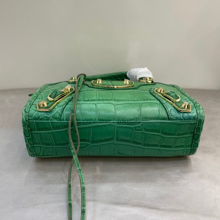 발렌시아가 르 시티 스몰 백 그린 샤이니 골드 장식 악어무늬 레플리카 미러급 SA급 S급 고퀄리티 최상급 하이엔드 가방 [여성] 4
