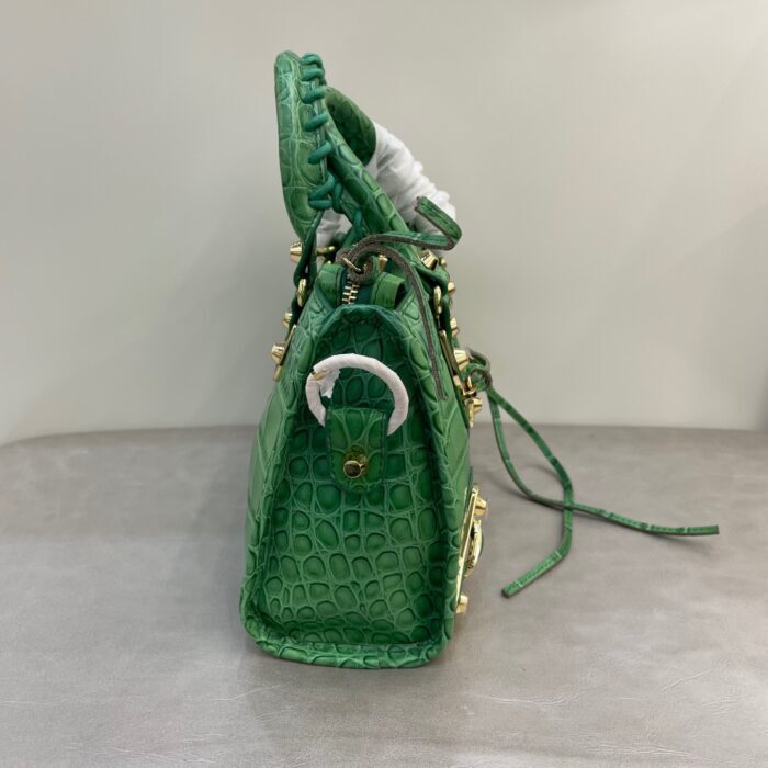 발렌시아가 르 시티 스몰 백 그린 샤이니 골드 장식 악어무늬 레플리카 미러급 SA급 S급 고퀄리티 최상급 하이엔드 가방 [여성] 3