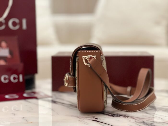 구찌 홀스빗 1955 미니 숄더백 베이지 앙코라 브라운 815205 레플리카 미러급 SA급 S급 고퀄리티 최상급 하이엔드 가방 [여성] 8