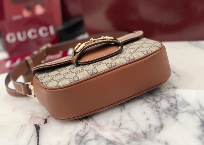 구찌 홀스빗 1955 미니 숄더백 베이지 앙코라 브라운 815205 레플리카 미러급 SA급 S급 고퀄리티 최상급 하이엔드 가방 [여성] 9