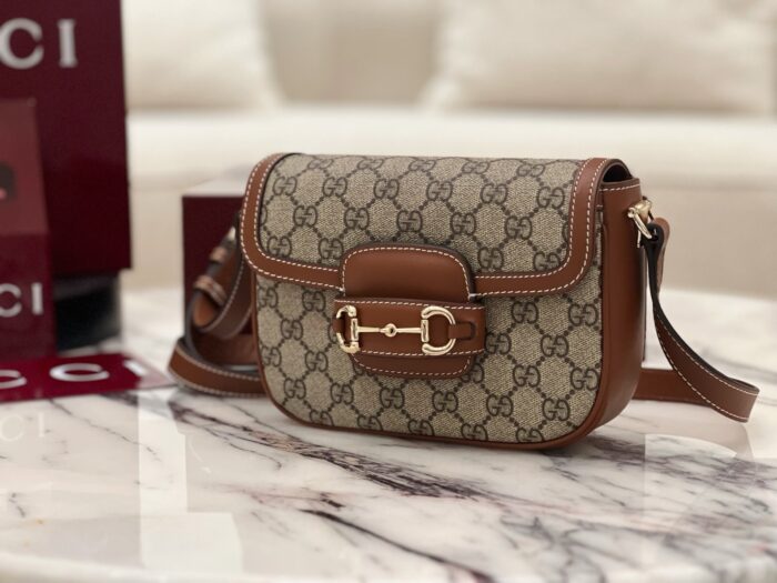 구찌 홀스빗 1955 미니 숄더백 베이지 앙코라 브라운 815205 레플리카 미러급 SA급 S급 고퀄리티 최상급 하이엔드 가방 [여성] 6