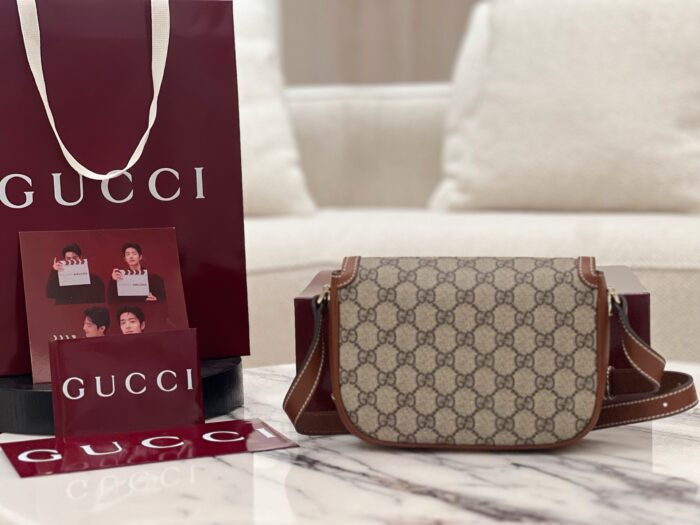 구찌 홀스빗 1955 미니 숄더백 베이지 앙코라 브라운 815205 레플리카 미러급 SA급 S급 고퀄리티 최상급 하이엔드 가방 [여성] 2