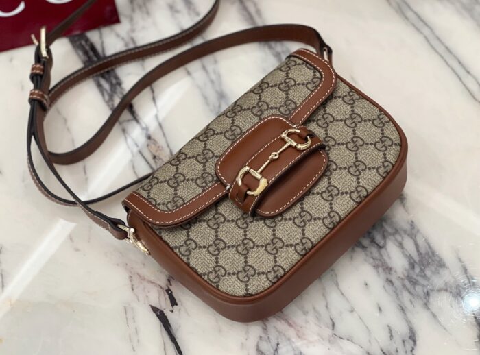 구찌 홀스빗 1955 미니 숄더백 베이지 앙코라 브라운 815205 레플리카 미러급 SA급 S급 고퀄리티 최상급 하이엔드 가방 [여성] 4