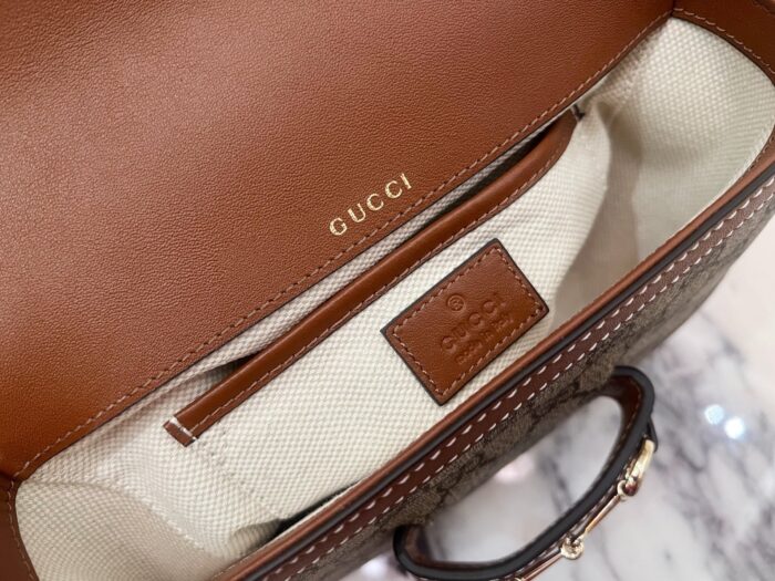 구찌 홀스빗 1955 미니 숄더백 베이지 앙코라 브라운 815205 레플리카 미러급 SA급 S급 고퀄리티 최상급 하이엔드 가방 [여성] 3