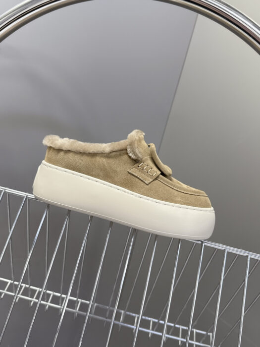 로로피아나 털 로퍼 슬리버 카키 5cm 레플리카 미러급 SA급 S급 고퀄리티 최상급 하이엔드 신발 [여성]