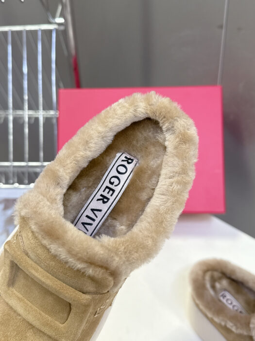 로로피아나 털 로퍼 슬리버 카키 5cm 레플리카 미러급 SA급 S급 고퀄리티 최상급 하이엔드 신발 [여성] 9