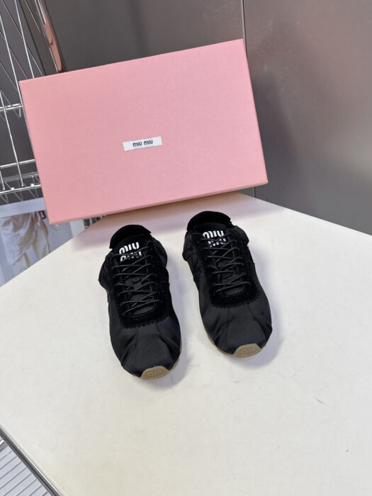 미우미우 캐쥬얼 가벼운 스니커즈 블랙 레플리카 미러급 SA급 S급 고퀄리티 최상급 하이엔드 신발 [여성] 4